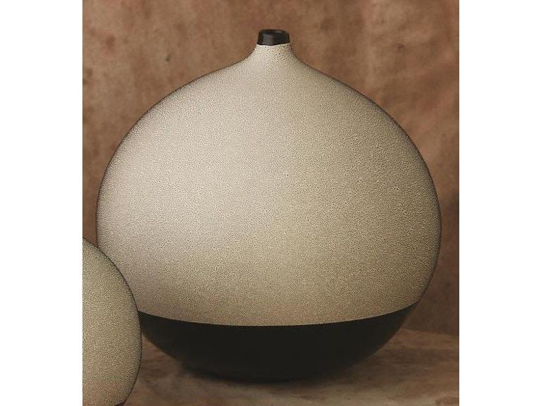 Global Views Home Accents Pixelated Ball Vase-Black/Brown-Med 1.10625 at Norwood Furniture
