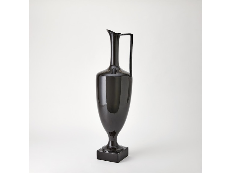 Global Views Home Accents Quiet Curve Urn-Black-Lg 1.11053 at Norwood Furniture