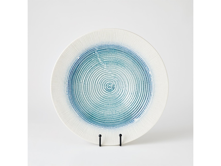 Global Views Home Accents Ribbed Charger-Lambs Ear 1.10876 at Norwood Furniture
