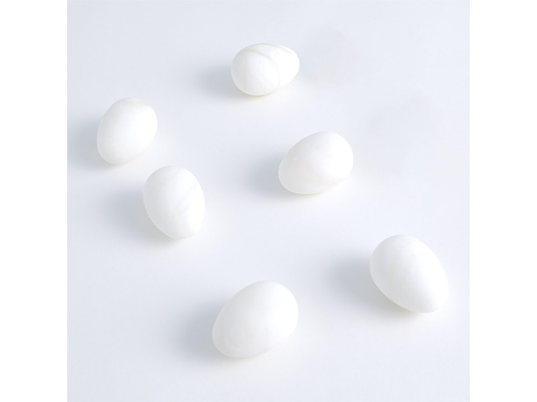 Global Views Home Accents S/6 Alabaster Eggs-White 3.31615 at Norwood Furniture