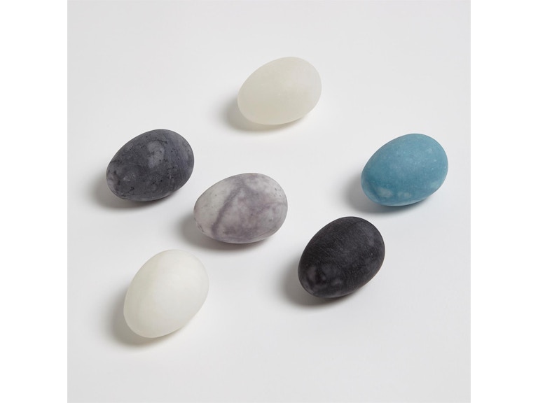 Global Views Home Accents S/6 Assorted Alabaster Eggs 3.31553 at Norwood Furniture