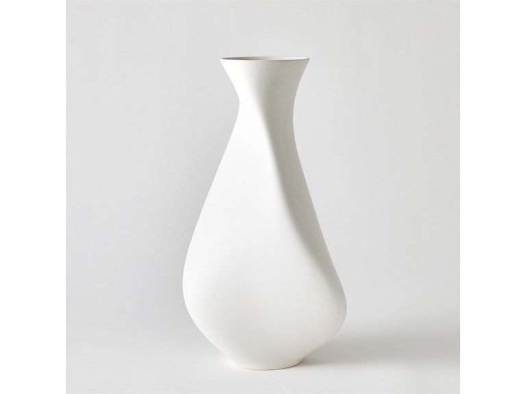Global Views Home Accents Serenity Vase-Matte White 1.10980 at Norwood Furniture