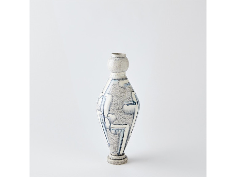 Global Views Home Accents Spindle Vase-Grey/Blue Painted-Sm 1.11073 at Norwood Furniture