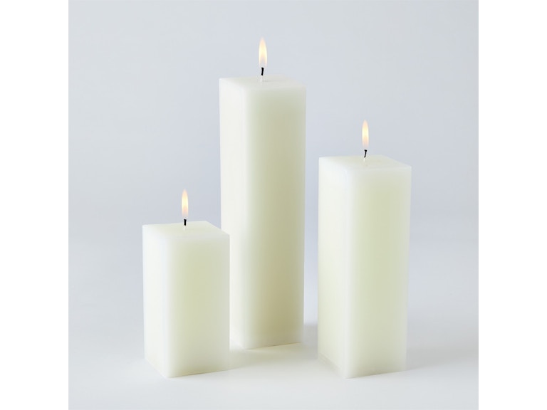 Global Views Home Accents Square Pillar Candle-Unscented-3 X 12 8.83028 At Norwood Furniture