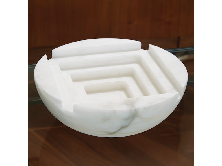 Global Views Home Accents Stepwell Bowl-Alabaster 3.31407 at Norwood Furniture