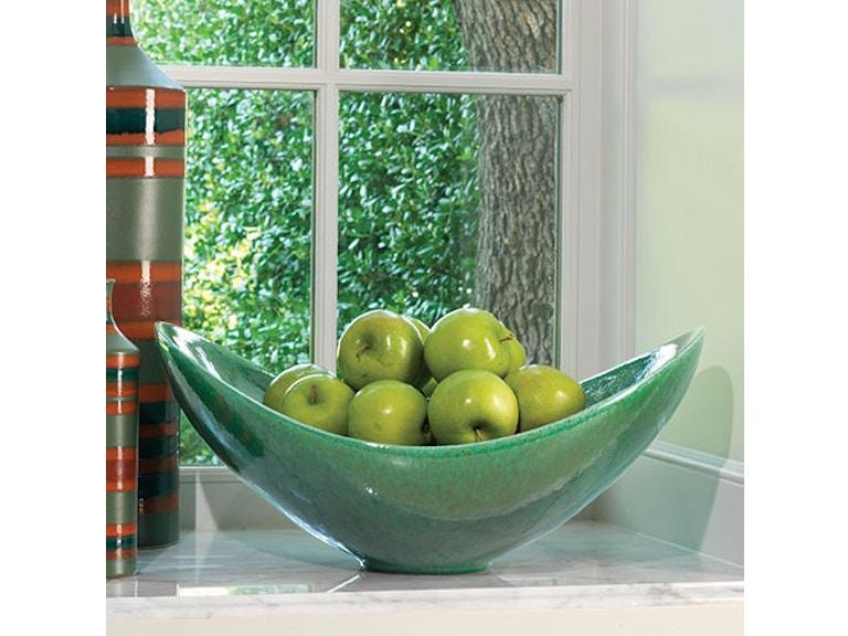 Global Views Home Accents Swoop Bowl-Emerald 1.10053 at Norwood Furniture