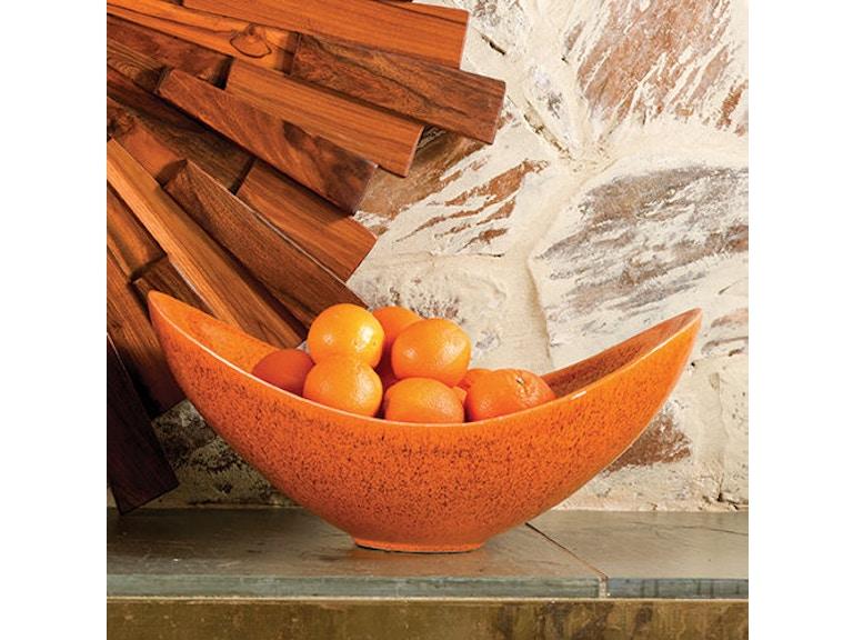 Global Views Home Accents Swoop Bowl-Orange 1.10054 at Norwood Furniture