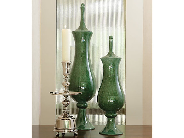 Global Views Home Accents Tower Jar-Emerald-Lg 1899 at Norwood Furniture