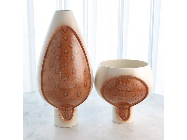 Global Views Home Accents Two Tone Pod Vase-Sunset-Squat 1.10797 at Norwood Furniture