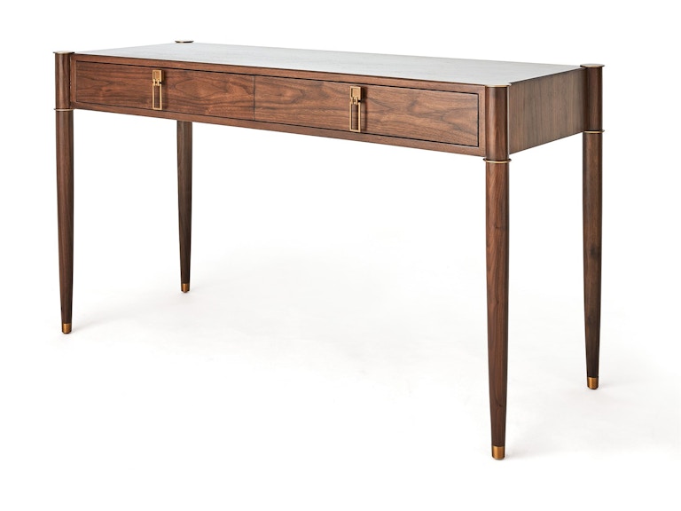 Global Views Home Office Triple Curve Desk-Walnut EN2.20009 at Norwood Furniture