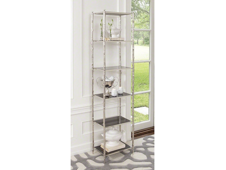 Global Views Living Room Arbor Etagere-Nickel/Black Granite 8.82038 at Norwood Furniture