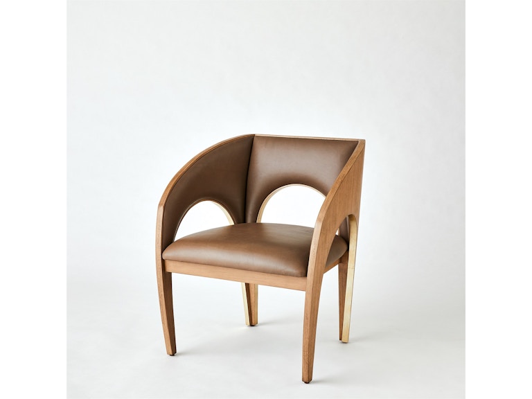 Global Views Living Room Arches Occasional Chair-Nutmeg/Champagne DJ2.20010 at Norwood Furniture