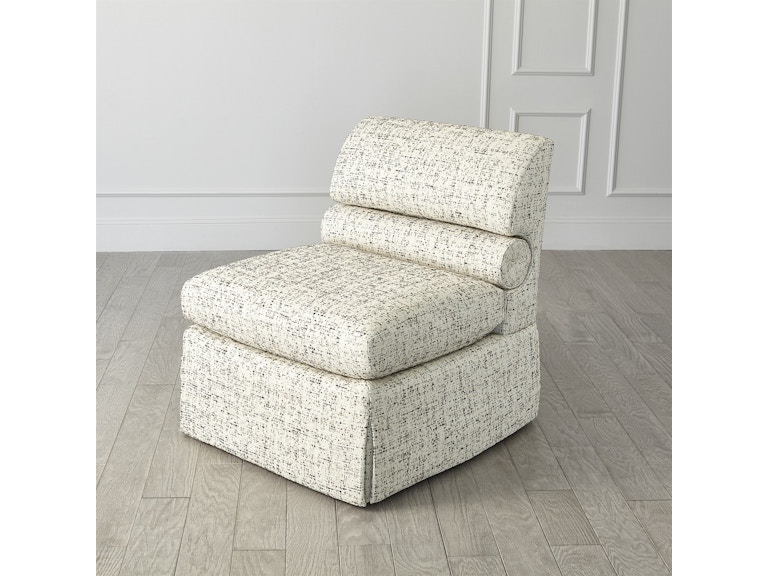 Global Views Living Room Bolster Slipper Chair-Truce-Kona ASH2021 at Norwood Furniture
