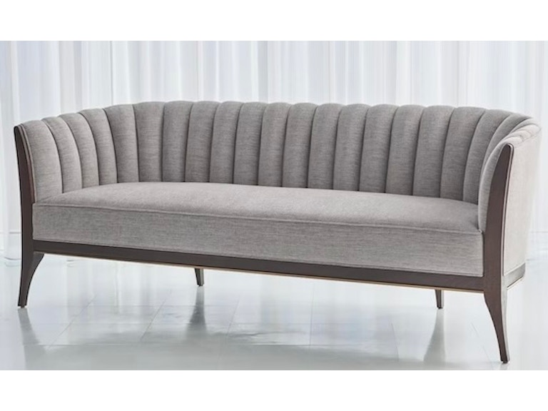Global Views Living Room Channel Back Sofa-Silversmith 2585 at Norwood Furniture