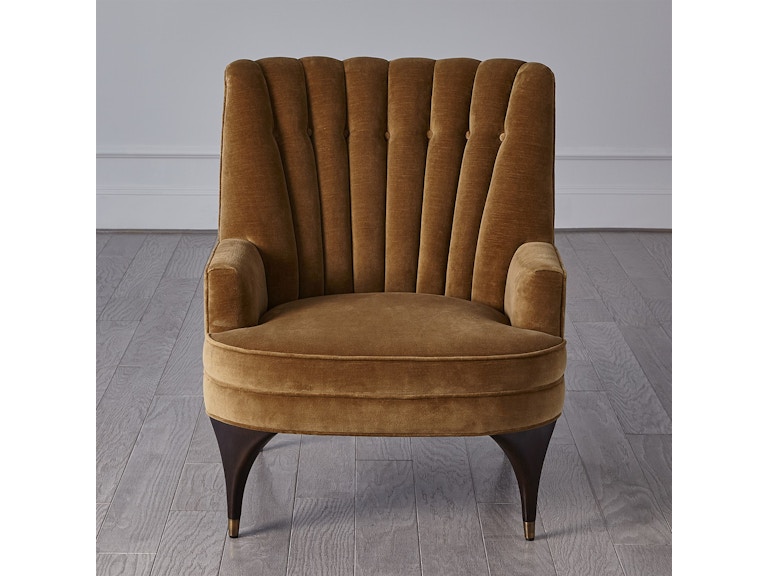 Global Views Living Room Duncan Chair-Toast Velvet 2689 at Norwood Furniture