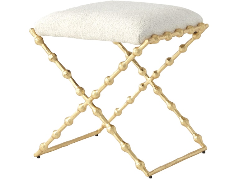 Global Views Living Room Elder Bench-Gold Leaf-Avoletta ASH9.90019 at Norwood Furniture