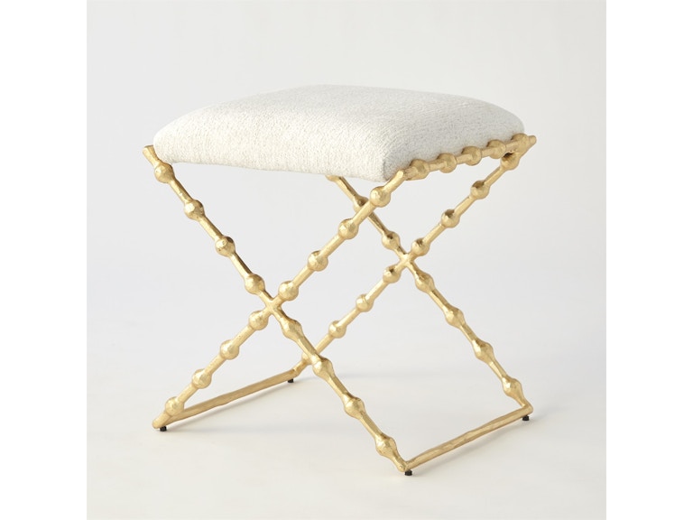Global Views Living Room Elder Bench-Gold Leaf-COM ASH9.90019-COM at Norwood Furniture