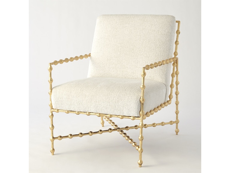 Global Views Living Room Elder Lounge Chair-Gold Leaf-COM ASH9.90015-COM at Norwood Furniture