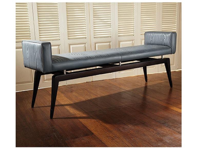 Global Views Living Room Faux Bois City Bench-Grey 9.91847 at Norwood Furniture