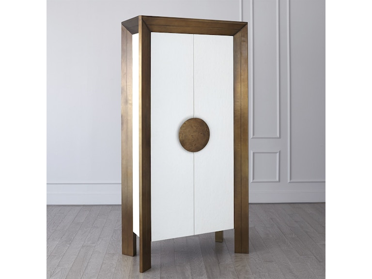 Global Views Living Room Framed Tall Cabinet 2680 at Norwood Furniture