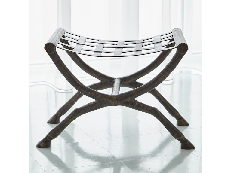 Global Views Living Room Giddy Up Bench-Bronze 7.80571 at Norwood Furniture