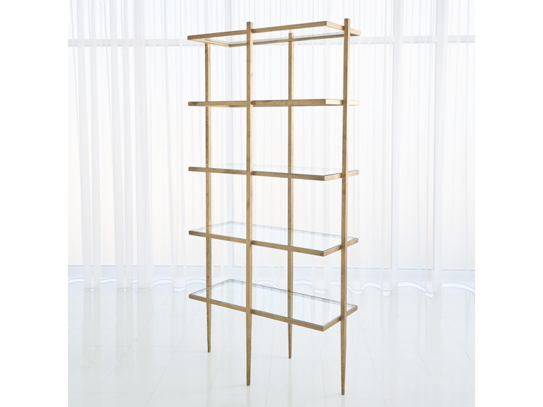 Global Views Living Room Laforge Etagere-Antique Gold 7.91018 at Norwood Furniture