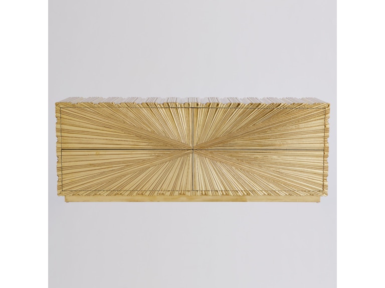 Global Views Living Room Linenfold Cabinet-Brass 9.92847 at Norwood Furniture