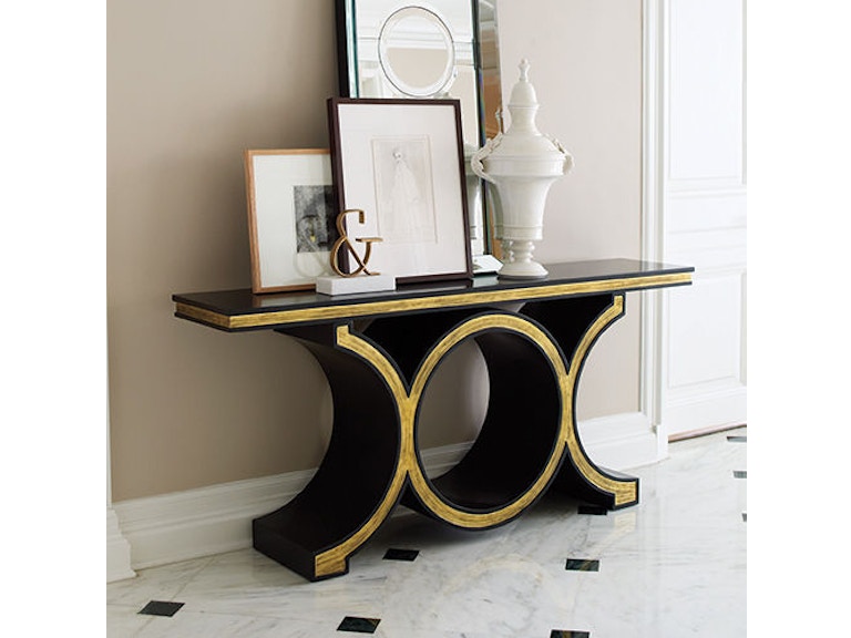 Global Views Living Room Link Console-Black/Gold 2454 at Norwood Furniture
