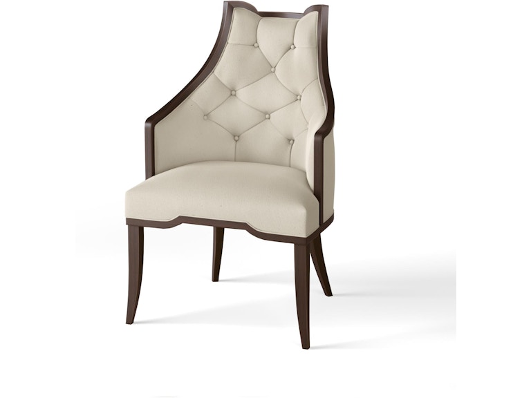 Global Views Living Room Logan Arm Chair-Walnut-Muslin WDSEH2057-MUSLIN-GV at Norwood Furniture