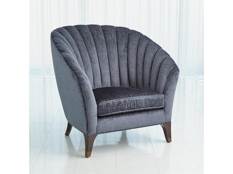 Global Views Living Room Luxe Lounge Chair-Indigo 2730 at Norwood Furniture