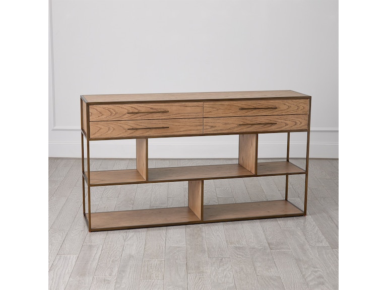 Global Views Living Room Mack Etagere-Oak 2741 at Norwood Furniture