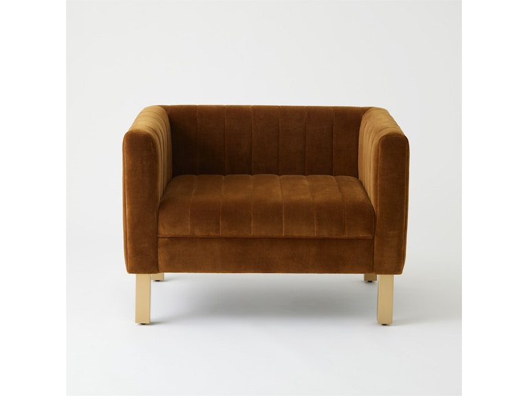 Global Views Living Room Perfectly Simple Chair-Cognac EN2.20001 at Norwood Furniture