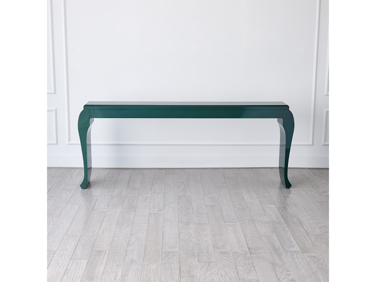 Global Views Living Room Sliced Cabriole Console-Green Lacquer 2.20021 at Norwood Furniture