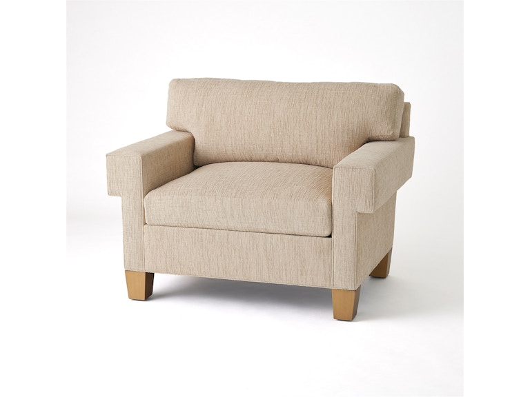 Global Views Living Room Square Arm Chair-Natural 2.20016 at Norwood Furniture