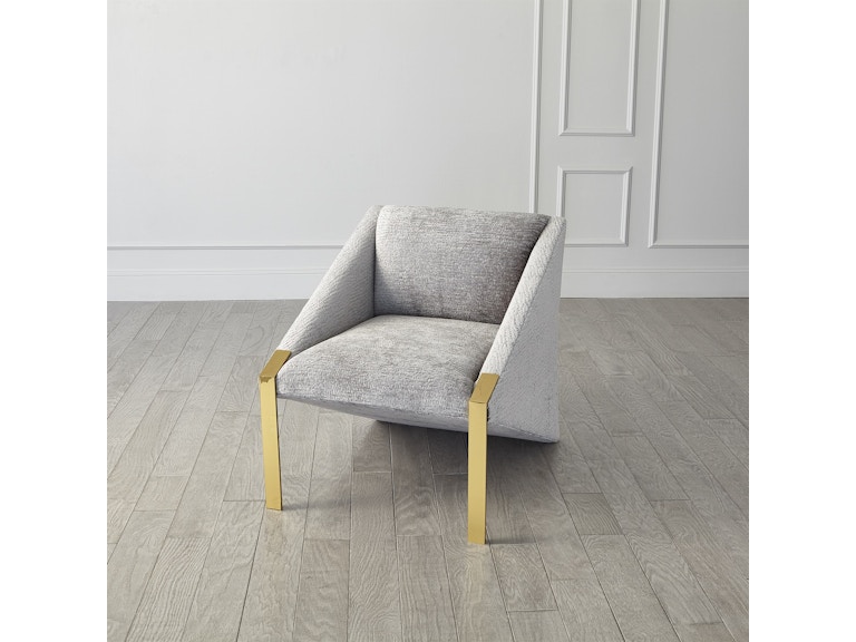 Global Views Living Room Tribeca Chair-Finn-Platinum ASH2024 at Norwood Furniture