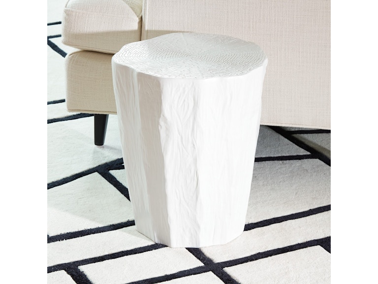 Global Views Living Room Trunk Side Table-White 1.10458 at Norwood Furniture