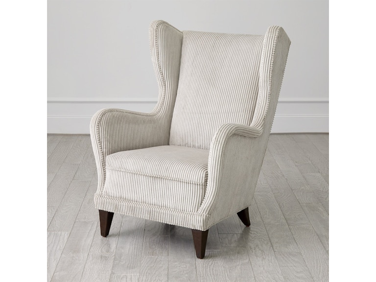 Global Views Living Room Wing Chair-Wide Wale Corduroy-Smoke 2732 at Norwood Furniture