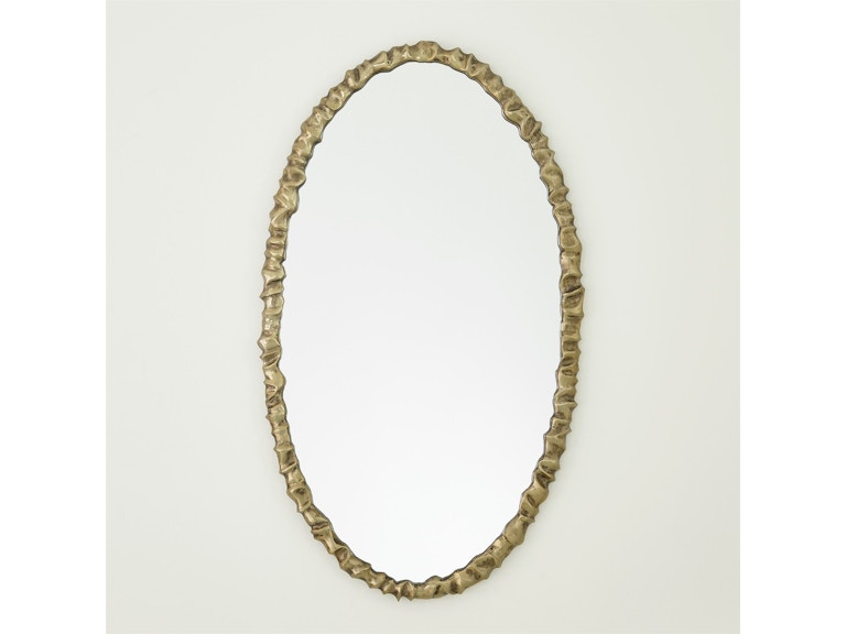 Global Views Mirrors Artiste Oval Mirror-Brass 7.80693 at Norwood Furniture