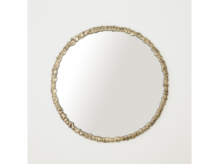Global Views Mirrors Artiste Round Mirror-Brass 7.80692 at Norwood Furniture