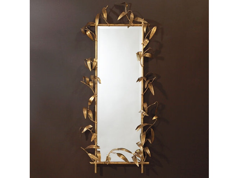 Global Views Mirrors Bamboo Mirror-Antique Gold 8.80833 at Norwood Furniture