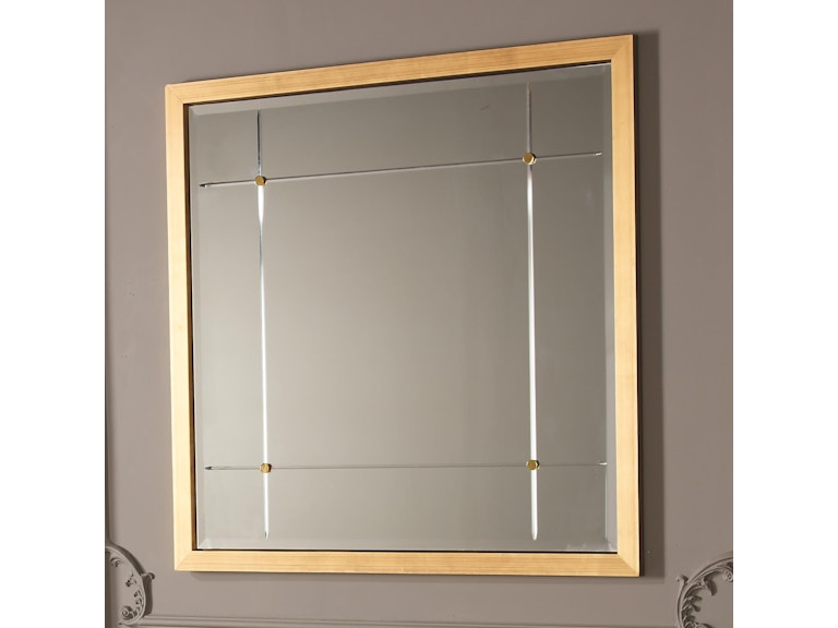 Global Views Mirrors Beaumont Square Mirror-Gold Leaf 8.82552 at Norwood Furniture