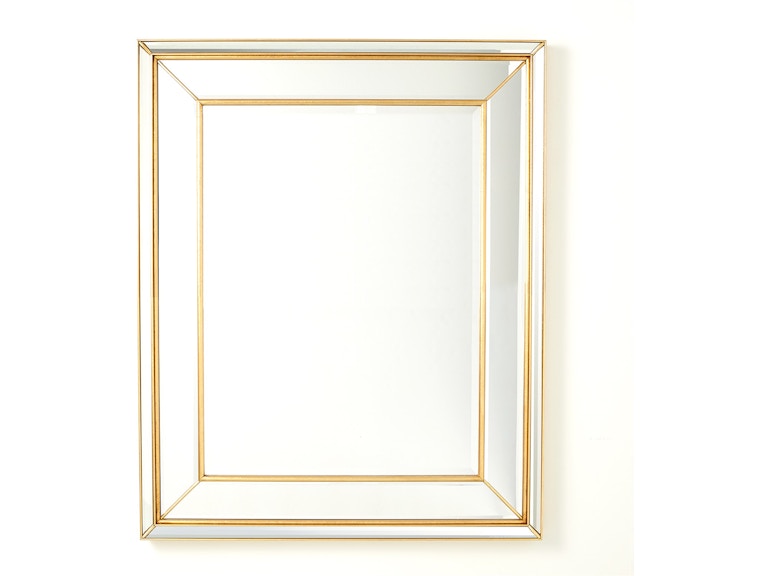 Global Views Mirrors Bevel on Bevel Mirror-Gold Leaf 3.31577 at Norwood Furniture