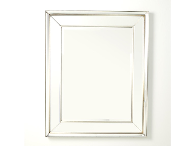 Global Views Mirrors Bevel on Bevel Mirror-Silver Leaf 3.31578 at Norwood Furniture