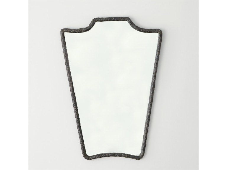Global Views Mirrors Bouclier Cast Metal Wall Mirror CLL8.80032 at Norwood Furniture