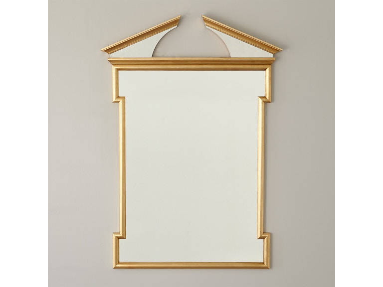 Global Views Mirrors Broken Pediment Mirror-Gold Leaf 3.31579 at Norwood Furniture