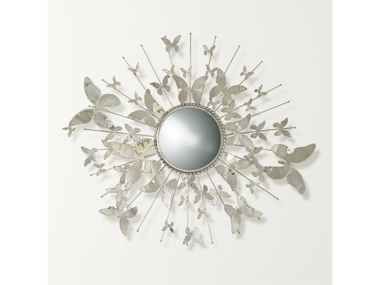 Global Views Mirrors Butterfly Mirror-Nickel WDS9215-GV at Norwood Furniture