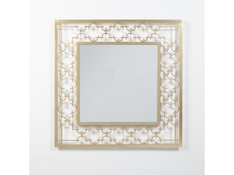 Global Views Mirrors C-Fret Mirror-Gold WDS9183-GV at Norwood Furniture