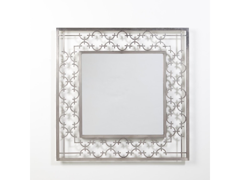 Global Views Mirrors C-Fret Mirror-Silver WDS9182-GV at Norwood Furniture