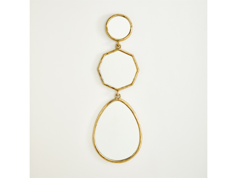 Global Views Mirrors Cascade Mirror-A-Shiny Brass 7.91632 at Norwood Furniture