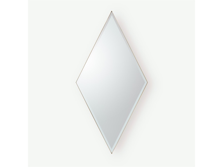 Global Views Mirrors Elongated Diamond Mirror-Brass 7.80779 at Norwood Furniture